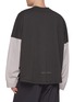 Back View - Click To Enlarge - WE11DONE - Two Tone Long Sleeve Cotton Jersey T-Shirt