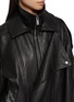  - NOIR - Mid Length Leather Jacket