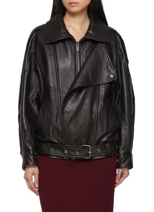 Main View - Click To Enlarge - NOIR - Mid Length Leather Jacket