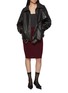 Figure View - Click To Enlarge - NOIR - Mid Length Leather Jacket