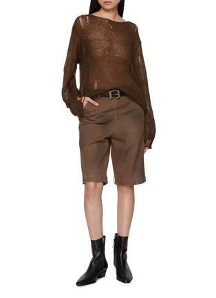 Figure View - Click To Enlarge - NOIR - Long Sleeve Sequin Knit Top