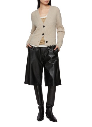 Figure View - Click To Enlarge - NOIR - Long Sleeve V-Neck Cardigan