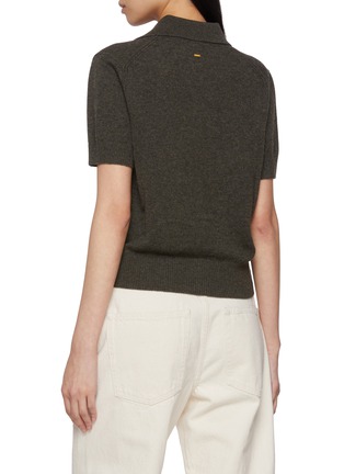 Back View - Click To Enlarge - NOIR - V-Neck Wool Cashmere Knit Top