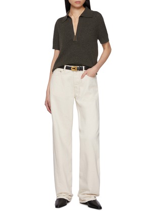 Figure View - Click To Enlarge - NOIR - V-Neck Wool Cashmere Knit Top