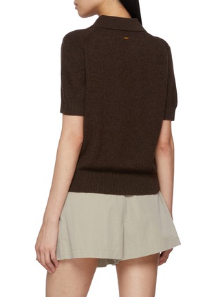 Back View - Click To Enlarge - NOIR - V-Neck Wool Cashmere Knit Top