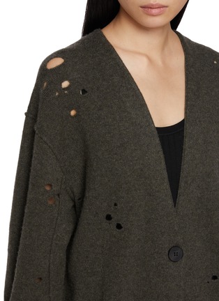  - NOIR - Ribbed Wool Cashmere Knit Cardigan