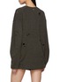 Back View - Click To Enlarge - NOIR - Ribbed Wool Cashmere Knit Cardigan