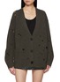 Main View - Click To Enlarge - NOIR - Ribbed Wool Cashmere Knit Cardigan