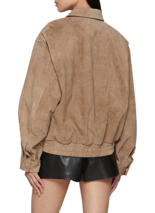 Back View - Click To Enlarge - NOIR - Suede Leather Jacket