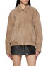 Main View - Click To Enlarge - NOIR - Suede Leather Jacket