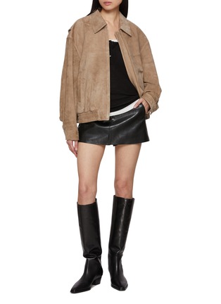 Figure View - Click To Enlarge - NOIR - Suede Leather Jacket