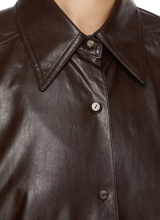  - EDITION - Point Collar Faux Leather Jacket