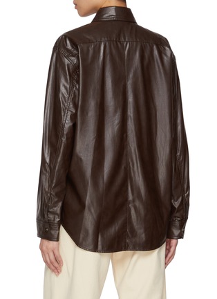 Back View - Click To Enlarge - EDITION - Point Collar Faux Leather Jacket