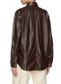 Back View - Click To Enlarge - EDITION - Point Collar Faux Leather Jacket