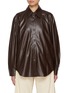 Main View - Click To Enlarge - EDITION - Point Collar Faux Leather Jacket