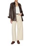 Figure View - Click To Enlarge - EDITION - Point Collar Faux Leather Jacket
