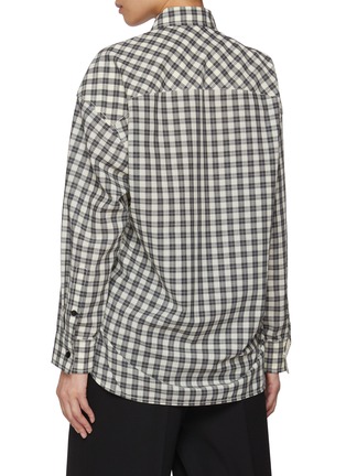 Back View - Click To Enlarge - EDITION - Chequered Curved Hem Shirt