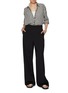 Figure View - Click To Enlarge - EDITION - Chequered Curved Hem Shirt