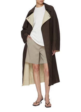 Figure View - Click To Enlarge - EDITION - Reversible Two Tone Cotton Silk Trench Coat