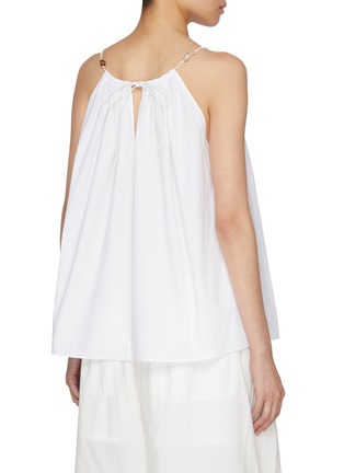 Back View - Click To Enlarge - EDITION - Draped Beaded Strap Cotton Vest