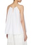 Back View - Click To Enlarge - EDITION - Draped Beaded Strap Cotton Vest