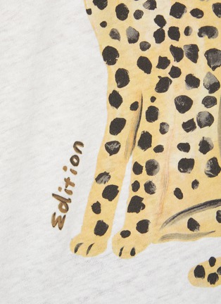  - EDITION - Cheetah Graphic Linen Cotton T-Shirt