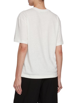 Back View - Click To Enlarge - EDITION - Cheetah Graphic Linen Cotton T-Shirt