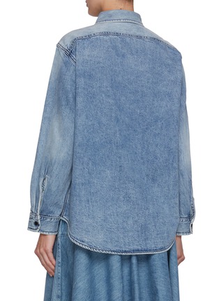 Back View - Click To Enlarge - EDITION - Cotton Silk Denim Shirt Jacket
