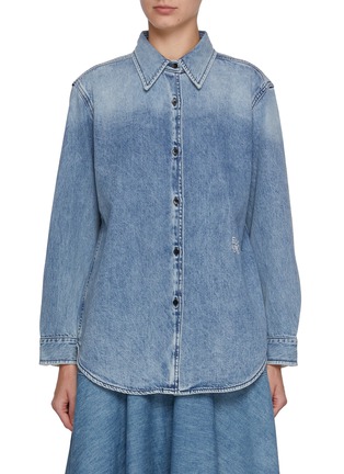 Main View - Click To Enlarge - EDITION - Cotton Silk Denim Shirt Jacket