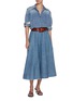 Figure View - Click To Enlarge - EDITION - Cotton Silk Denim Shirt Jacket