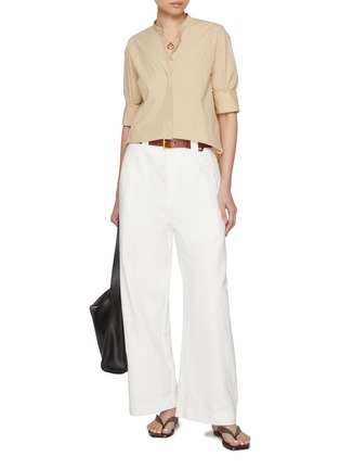 Figure View - Click To Enlarge - EDITION - Cotton Linen Wide Leg Pants