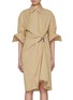Main View - Click To Enlarge - EDITION - Long Sleeve Draped Shirt Dress