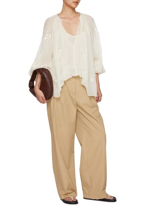 Figure View - Click To Enlarge - EDITION - Balloon Sleeve Silk Blouse