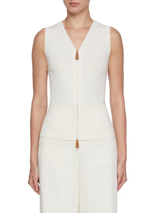 Main View - Click To Enlarge - EDITION - Zip Up Knit Gilet