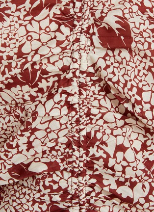  - EDITION - Balloon Sleeves V-Neck Cotton Blouse