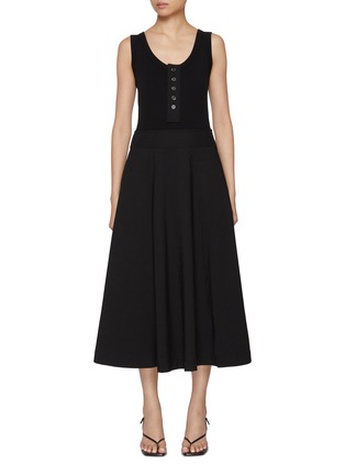 Main View - Click To Enlarge - EDITION - Sleeveless Ribbed Flared Dress