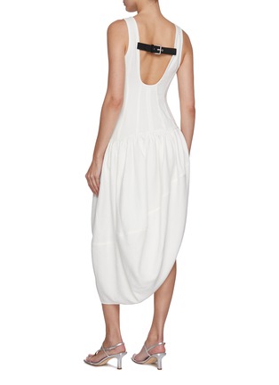 Back View - Click To Enlarge - EDITION - Buckle Back Sleeveless Balloon Dress