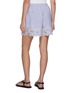 Back View - Click To Enlarge - EDITION - Embroidered Striped Drawstring Cotton Shorts
