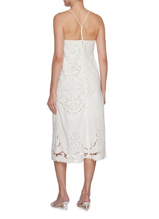 Back View - Click To Enlarge - EDITION - Sleeveless Embroidered Linen Cotton Dress