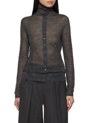 Main View - Click To Enlarge - EDITION - Sheer Knit Cardigan