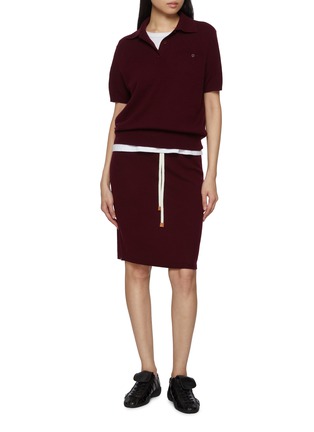 Figure View - Click To Enlarge - EDITION - Short Sleeve Wool Cashmere Knit Sweater
