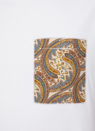  - TOMORROWLAND - Kamikaze Contrast Paisley Pocket Cotton T-shirt