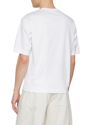 Back View - Click To Enlarge - TOMORROWLAND - Kamikaze Contrast Paisley Pocket Cotton T-shirt