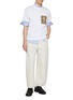 Figure View - Click To Enlarge - TOMORROWLAND - Kamikaze Contrast Paisley Pocket Cotton T-shirt