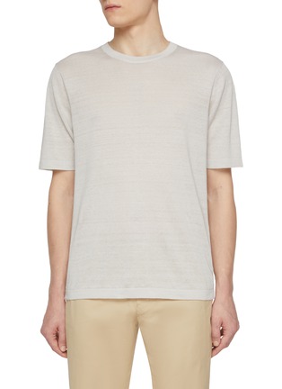 Main View - Click To Enlarge - TOMORROWLAND - Crewneck Linen Sweater