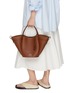 Figure View - Click To Enlarge - JOY GRYSON - Medium Vase Leather Tote Bag