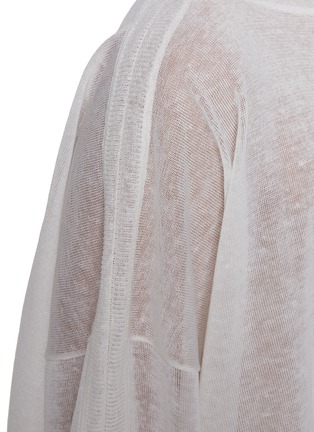  - ALAÏA - Boat Neck Side Slit Long Poplin Tunic Top
