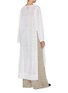 Back View - Click To Enlarge - ALAÏA - Boat Neck Side Slit Long Poplin Tunic Top