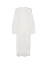Main View - Click To Enlarge - ALAÏA - Boat Neck Side Slit Long Poplin Tunic Top