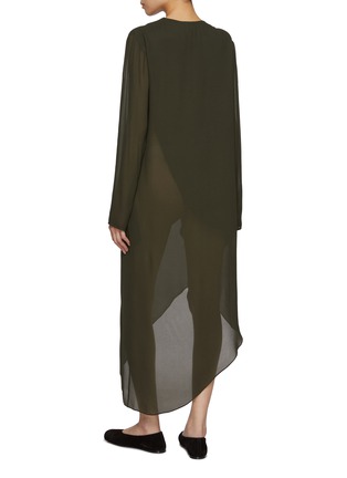 Back View - Click To Enlarge - ALAÏA - Asymmetrical Draped Front Dress